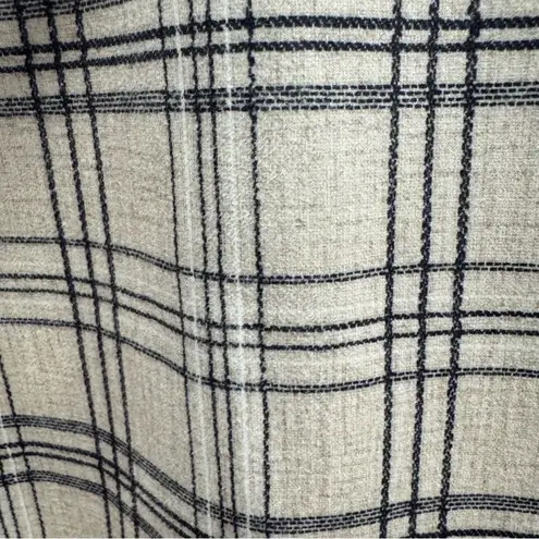 T Tahari Tahari Plaid Faux Suede Blazer NWT size Small Open Front Longline Beige Black