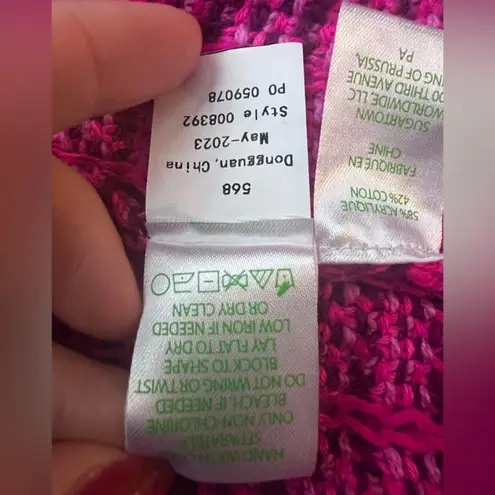 St. John Lilly Pulitzer Hot Pink Tweed Simora Fringe Cardigan Blazer Preppy Maximalist -S