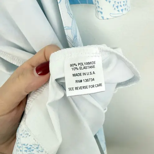 Persifor Louise Tiger Lily Alaskan Blue Wrap Dress Size L