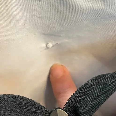 Thirty One Zip Top Organizing Utility Tote Small 15" Ditty Dot Polka Dot 31 ZOUT Black