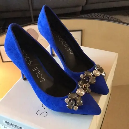 Sole Society Royal Blue Suede Pumps