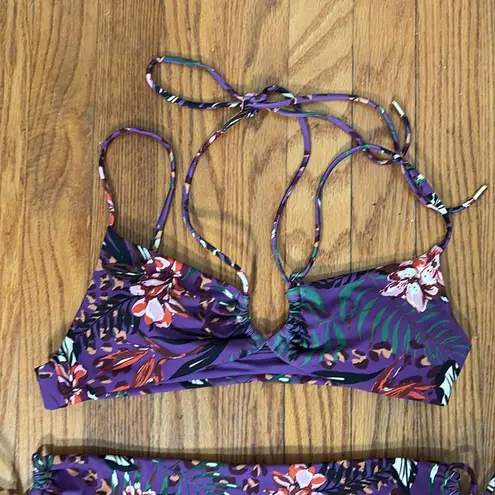 ANDIE Casablanca Bikini Set Plum Purple Floral size S NWOT