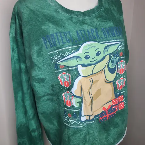 Star Wars Cropped Baby Yoda Christmas Top Size XXL