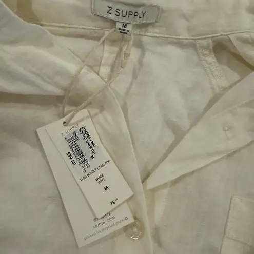 Z Supply  Off-White Button-Up Top - Image 3
