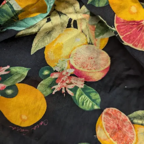 RTR Sz small s Cara Cara New York Harbour Island Dress oranges grapefruit fruit Yellow