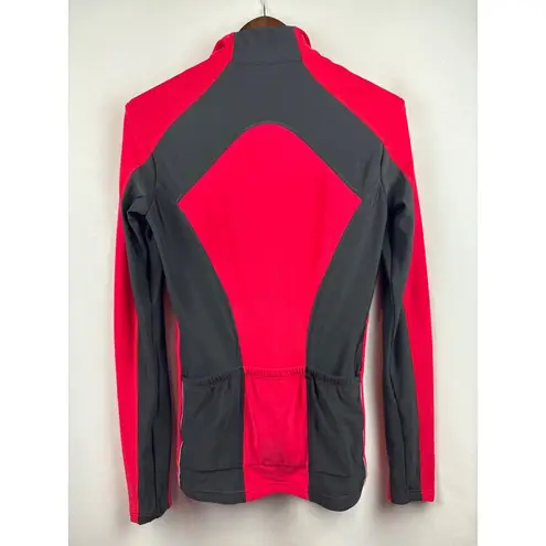 Women’s Gore Bike Wear XL Red & Black Long Sleeve Half Zip Athletic Shirt