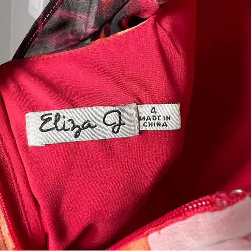 Eliza J Floral Maxi Dress wedding, party, spring, night, key hole back size 4