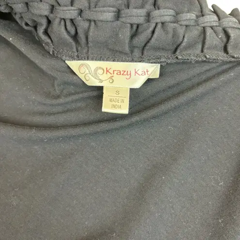 Krazy Kat cardigan/sweater, size Small, ruffle, open-front, vintage?