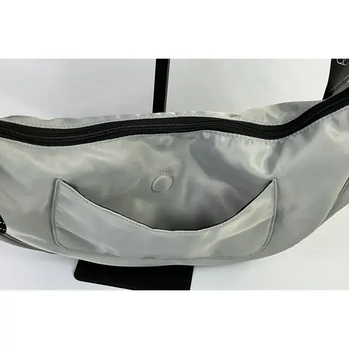 Original Use NWT Gray Crescent Shoulder Bag Adjustable Strap Zip Closure Pocket
