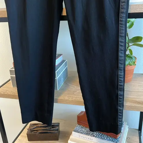 Banana Republic  Mid-Rise Stretch Twill Woven Leather Side Stripe Career Dress Pa