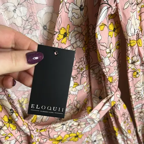 Eloquii NWT Floral Wrap Long Sleeve Dress