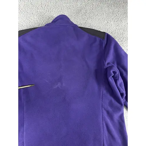 LL Bean Jacket Women Large Fleece Full Zip Polartec Wind Pro Outdoor Purple