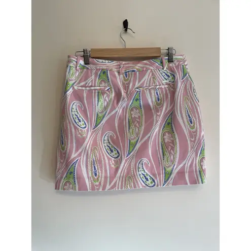 Ralph Lauren Polo Golf Skirt Skort Women Size 4 Pink Paisley Active Tennis Lined