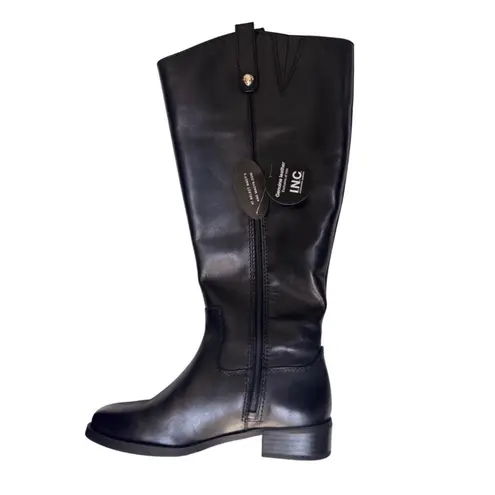 INC Fawne Black Leather Boots Size 6M