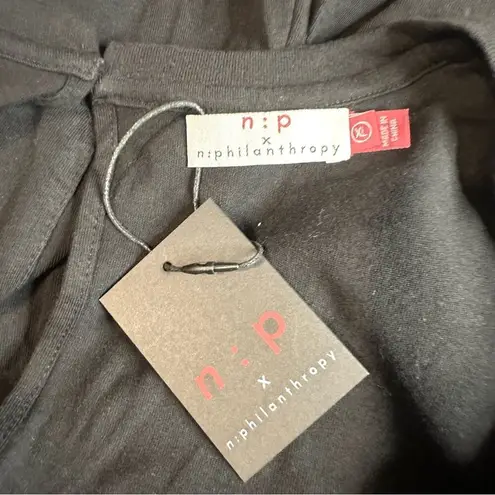 n:philanthropy NWT Lawes Short Sleeve V-Neck Black Jumpsuit XL