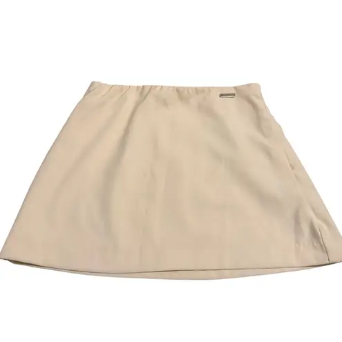 Missguided Misguided Size S Sleeveless Vest & Mini Skirt 2PC Set Cream Beige Preppy NWT