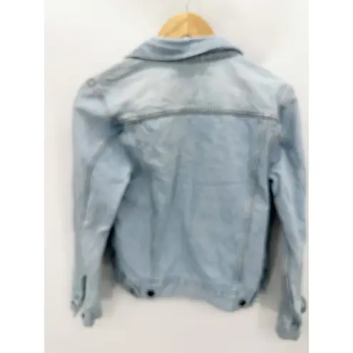Reformation Jeans Jacket Women XS Blue Tahoe Light Wash Denim Button Front