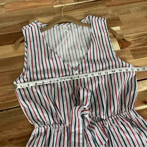 Red White & Blue Romper Size Medium NWOT Ticking Stripe
