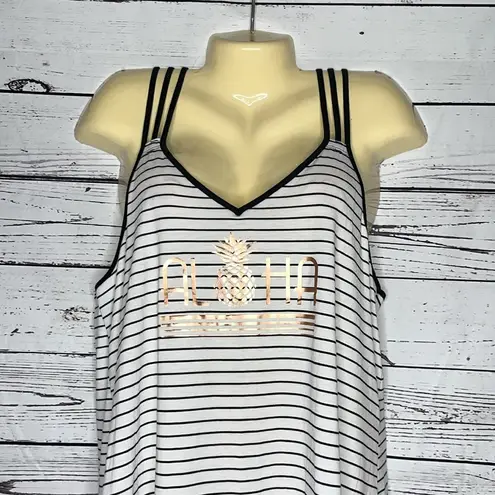 Xhilaration  NWT Size L Stripe - Aloha Pineapple Foil Swimsuit Cover-Up Dress