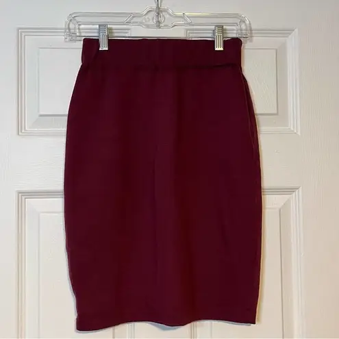 None Burgundy Reversible Skirt