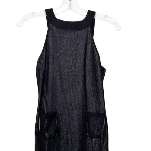 Cushnie et Ochs Gray Black Ribbed Sleeveless Dress Sz L