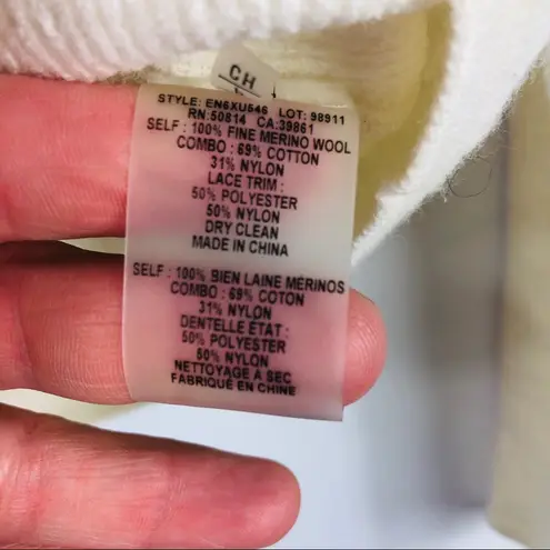 Elie Tahari |Wool Long Sleeve Womens Small Sweater