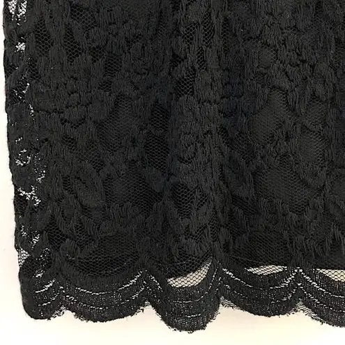 Pins & Needles Open Back Peplum Lace Dress Cut Out Sleeveless Mini Black