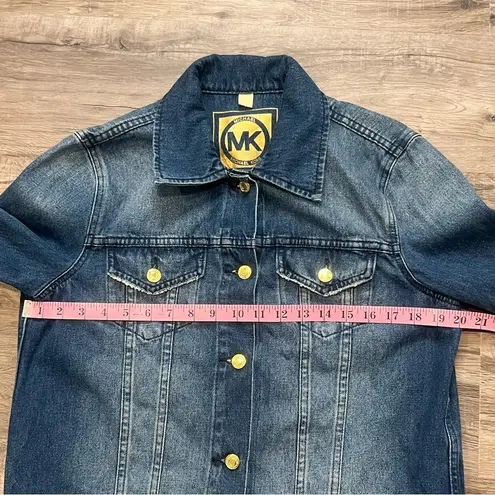 Michael Michael Kors Women's Denim Gold Button Jacket Size Large SKU#C24390
