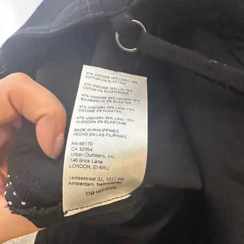 Maeve Anthropologie Femme Scalloped Stretch Jumpsuit Black Size 8