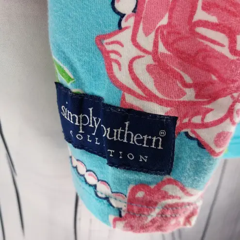 Simply Southern  Bloom Floral Pearl Pocket T Shirt Dress