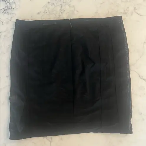NWOT FANCI CLUB black micro mini sheer skirt XS $140 New