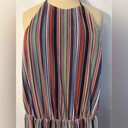 19 Cooper  striped jumpsuit with halter tie neck - NWOT