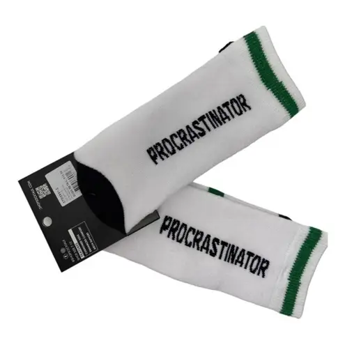 Procrastinator Crew Socks by Sock Talk MWT Green