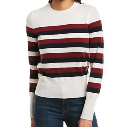 Equipment Femme Cielle Striped Wool and Cashmere Crewneck Sweater Size XS