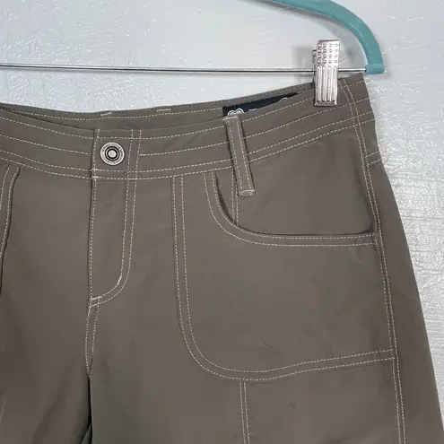 Kuhl Women 8 Brown Vala Shorts Lightweight Pockets Hiking Outdoor Gorpcore