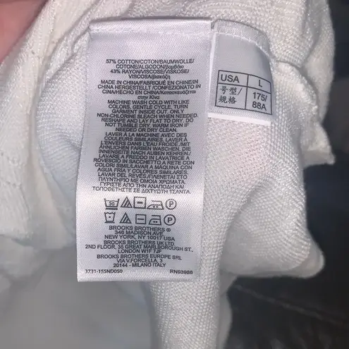 Brooks Brothers knit shell tank top White Roman’s L Sleeveless