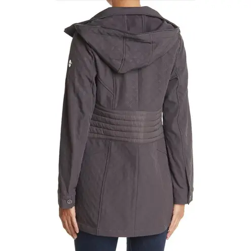 Kensie  Thermo Fleece Hooded Soft Shell Jacket Grey Medium NWT $199 Winter Rain