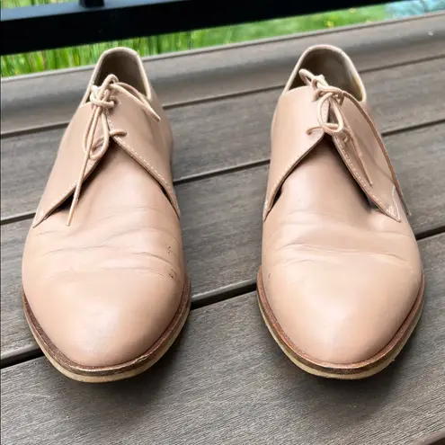Evereve Everlane The Modern Oxford Blush Creme Leather Derby Shoes - Size 10.5
