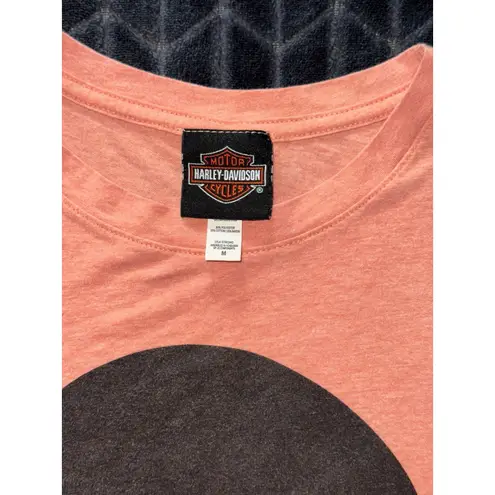 Harley Davidson Women's Louisville Skull T Shirt Crop Top Size M Orange Size M
