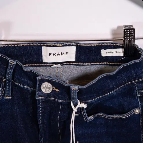 NEW Frame Le High Skinny Crop Cotton Stretch Denim Jeans Sanctuary Wash 27