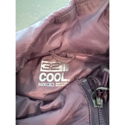32 Degrees Cool Womens XL Full Zip Lightweight Jacket Mauve Purple Coat
