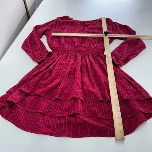 Rails Dress Womens Small Red Pink Jasmine Messina Metallic Stripe Mini