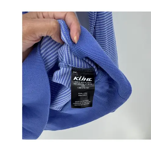 Kuhl Women's Stria Pullover Hoody in a blue striped color size XS Gorpcore layer