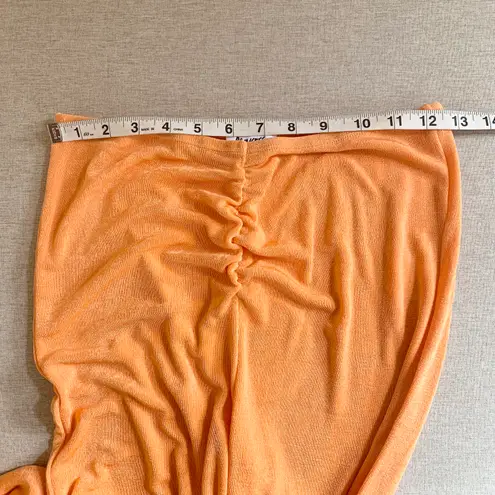 Princess Polly NWT  True Heart Slinky Knit Ruched Flare Pants in Orange Size 6