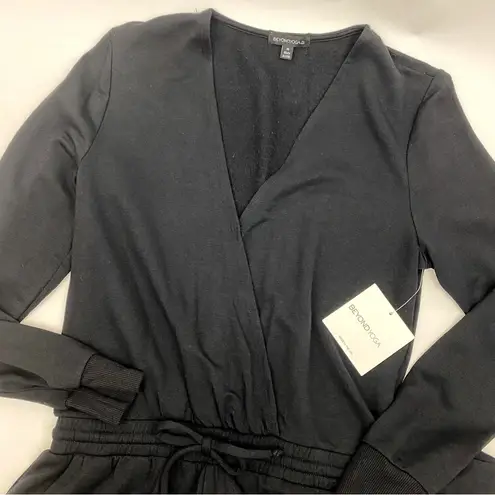 Beyond Yoga Cozy Fleece Long Sleeve Jumpsuit Black