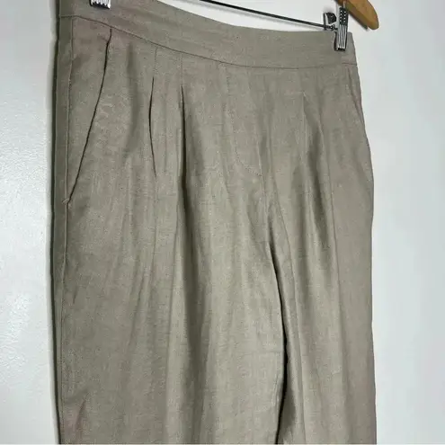 Babaton Aritzia Cohan Linen Taper Ankle Pants Pull On trousers Size 4