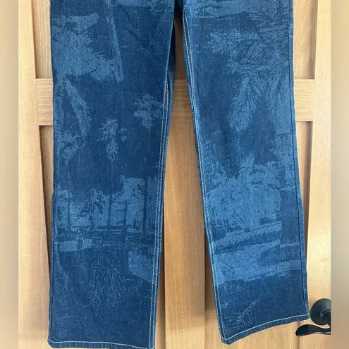 NWOT Lafayette 148 New York Postcards Laser Print York Denim Jeans 27