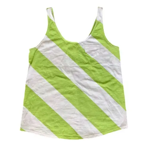 Mossimo Supply Co Green & White Striped Tank Top S