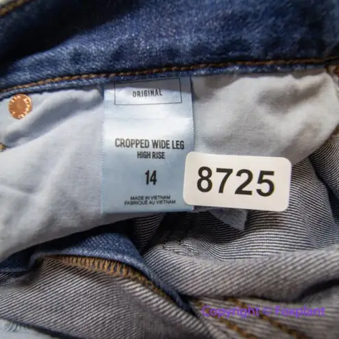 EXPRESS New!  cropped high rise wide leg jeans, size 14‎