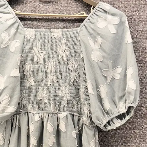 Baltic Born Womens Dress Size L Avery Sage Puffed Sleeve Cottagecore Prairie